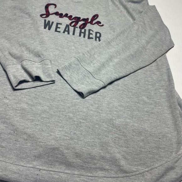 Lane Bryant Plus Size Gray Hoodie Sweatshirt “Snuggle weather “ size 18/20 - Picture 5 of 10